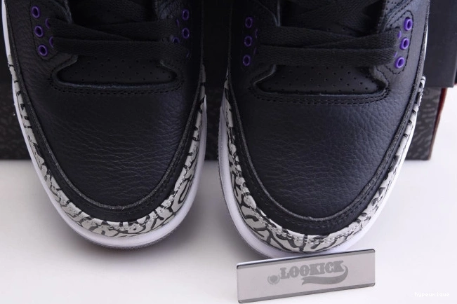 HYPE CT8532-050 3 Black Purple Jordan Air Court Retro 0630